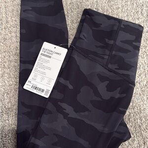 Athleta Elation Camo 7/8 Tight Leggings - Black and Gray